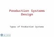Production Systems Design Types of Production Systems
