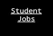 Student Jobs. Not common to have a job whilst at school
