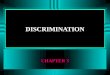 DISCRIMINATION CHAPTER 3. Understanding Discrimination DiscriminationDiscrimination The denial of opportunities and equal rights to individuals and groups