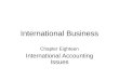 International Business Chapter Eighteen International Accounting Issues