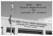 2014 – 2015 Course Registration for Current 8 th Graders