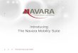 Introducing The Navara Mobility Suite. About Navara Company Founded 1998 Dedicated to development of Mobile Middleware Software Products targeted deploy