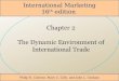 International Marketing 16 th edition Philip R. Cateora, Mary C. Gilly, and John L. Graham