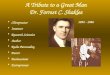 A Tribute to a Great Man Dr. Forrest C. Shaklee Chiropractor Inventor Research Scientist Author Radio Personality Pastor Businessman Entrepreneur 1894