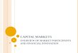 CAPITAL MARKETS OVERVIEW OF MARKET PARTICIPANTS AND FINANCIAL INNOVATION 1