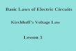 Lesson 3 Basic Laws of Electric Circuits Kirchhoffs Voltage Law