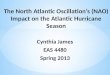 Cynthia James EAS 4480 Spring 2013. North Atlantic Oscillation (NAO) Data Methods Univariate Statistics Bivariate Statistics Time Series Analysis Conclusions