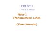 Prof. D. R. Wilton Note 2 Transmission Lines (Time Domain) ECE 3317
