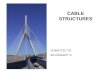 CABLE STRUCTURES SUBMITTED TO: AR.KARAMJIT S.. CABLE SYSTEMS MAJOR SYSTEM FORM ACTIVE STRUCTURE SYSTEMS. Non rigid, flexible matter shaped in a certain