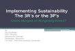 Implementing Sustainability The 3Rs or the 3Ps By: Paul Rutledge EHS 3 Director Johnsonville Sausage Sheboygan, Wisconsin Co-Chair: AMI Sustainability