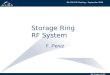 8th ESLS RF Meeting – September 2004 RF System 1/23 Storage Ring RF System F. Perez