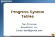 BravePoint Progress System Tables Dan Foreman BravePoint, Inc. Email: danf@prodb.com
