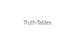 Truth-Tables. Recap Deductive Validity We say that an argument is deductively valid when it has the following property: If the premises of the argument