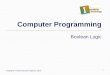 1 Computer Programming Boolean Logic Copyright © Texas Education Agency, 2013
