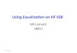 Bill Leonard NØCU Using Equalization on HF SSB 4/27/20101
