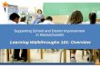 Learning Walkthroughs 101: Overview Supporting School and District Improvement in Massachusetts Learning Walkthroughs 101: Overview