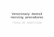 TYPES OF DENTITION Veterinary dental nursing procedures TYPES OF DENTITION