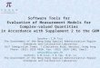 Software Tools for Evaluation of Measurement Models for Complex-valued Quantities in Accordance with Supplement 2 to the GUM Speaker: C.M.Tsui The Government
