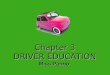 Chapter 3 DRIVER EDUCATION Miss Panno New Jersey Driving License System and New Jersey Driver Testing