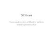 SEStran Truncated version of Electric Vehicle interim presentation