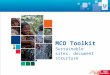 MCO Toolkit MCO Toolkit Sustainable sites: document structure