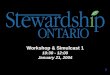 Workshop & Simulcast 1 10:30 - 12:00 January 21, 2004 1