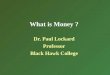 What is Money ? Dr. Paul Lockard Professor Black Hawk College