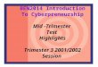 BEN2014 Introduction To Cyberpreneurship Mid -Trimester Test Highlights Trimester 3 2001/2002 Session