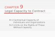 CHAPTER 9 Legal Capacity to Contract 9-1Contractual Capacity of Individuals and Organizations 9-2Limits on the Rights of Those Without Capacity