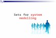 Sets for system modelling. At the end of this lecture you should be able to: Identify when it is appropriate to use a set for system modelling Define