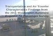 Transportation and Air Traveler Characteristics Findings from the 2011 Washington-Baltimore Regional Air Passenger Survey Transportation Planning Board