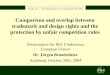 Comparison and overlap between trademark and design rights and the protection by unfair competition rules Presentation for IBA Conference, European Forum