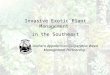Invasive Exotic Plant Management in the Southeast Southern Appalachian Cooperative Weed Management Partnership