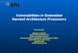 Vulnerabilities in Embedded Harvard Architecture Processors Presented By: Michael J. Hohnka Cyber Vulnerabilities Lead Cyber Innovation Division Communications,