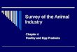 Survey of the Animal Industry Chapter 4 Poultry and Egg Products