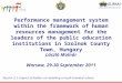 Performance management system within the framework of human resources management for the leaders of the public education institutions in Szolnok County