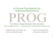 1 A Formal Foundation for Software Refactoring Tom Mens, Serge Demeyer, Dirk Janssens tom.mens@vub.ac.be{ serge.demeyer | dirk.janssens }@ua.ac.be Programming