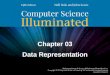 Chapter 03 Data Representation. 2 Chapter Goals Distinguish between analog and digital information Explain data compression and calculate compression