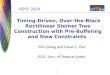 1 Timing-Driven, Over-the-Block Rectilinear Steiner Tree Construction with Pre-Buffering and Slew Constraints Yilin Zhang and David Z. Pan ECE, Univ. of