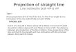 Projection of straight line Line inclined to both HP & VP Type-I Given projections (FV & TV) of the line. To find True length & true inclination of the