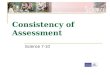 [Insert faculty Banner] Consistency of Assessment Science 7-10