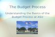 The Budget Process Understanding the Basics of the Budget Process at ASU