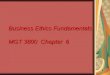 1 1 Business Ethics Fundamentals MGT 3800 Chapter 6
