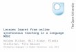 Lessons learnt from online synchronous teaching in a language MOOC Hélène Pulker, Bill Alder, Elodie Vialleton, Tita Beaven Reshaping Languages in Higher