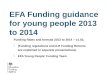EFA Funding guidance for young people 2013 to 2014 Funding Rates and formula 2013 to 2014 – v1.01; -(Funding regulations and ILR Funding Returns are explained