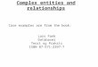 Complex entities and relationships Case examples are from the book: Lars Fank Databaser Teori og Praksis ISBN 87-571-2397-7