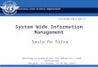International Civil Aviation Organization System Wide Information Management Saulo Da Silva Workshop on preparations for ANConf/12 − ASBU methodology (Bangkok,