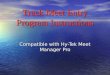 Track Meet Entry Program Instructions Compatible with Hy-Tek Meet Manager Pro