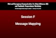 Session F Message Mapping. Session F Objectives List the steps involved in the message mapping process Complete several message maps for pandemic influenza