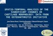 SPATIO-TEMPORAL ANALYSIS OF THE SIGNIFICANT CHANGES IN CARTILAGE MORPHOLOGY: DATA FROM THE OSTEOARTHRITIS INITIATIVE Jose Tamez-Pena 1, Patricia Gonzalez